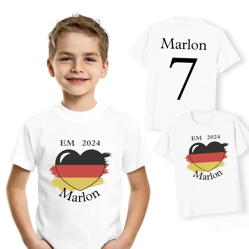 Personalisierbares T-Shirt Kinder Em 2024